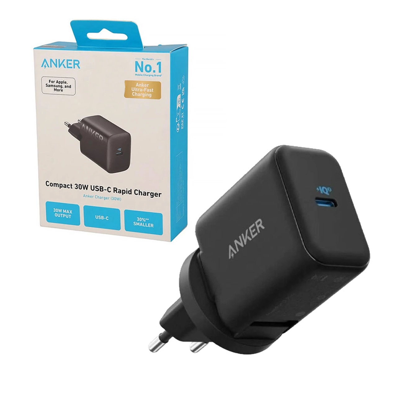 شارژر دیواری فست تک پورت Anker مدل Compact A2640L11 30W